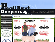 Tablet Screenshot of powellranchdorpers.com